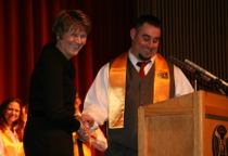 Betty Stewart at PTK induction